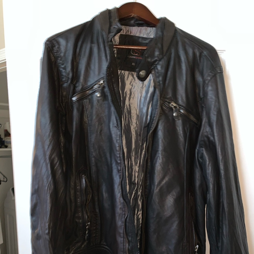 Faux leather men’s jacket